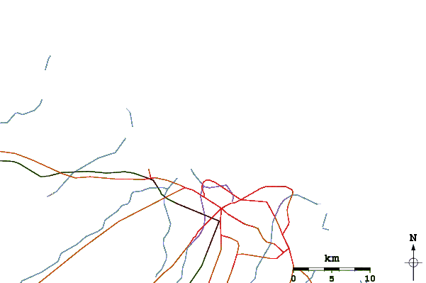 Carreteras y ríos cerca de Barra do Ceara