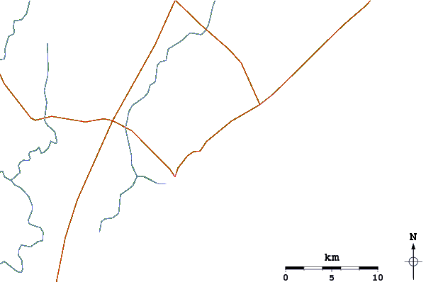 Carreteras y ríos cerca de Barra do Chui