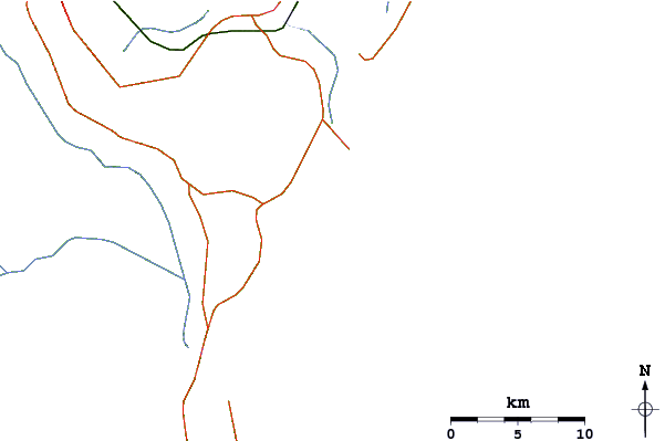 Carreteras y ríos cerca de Barra do Sul