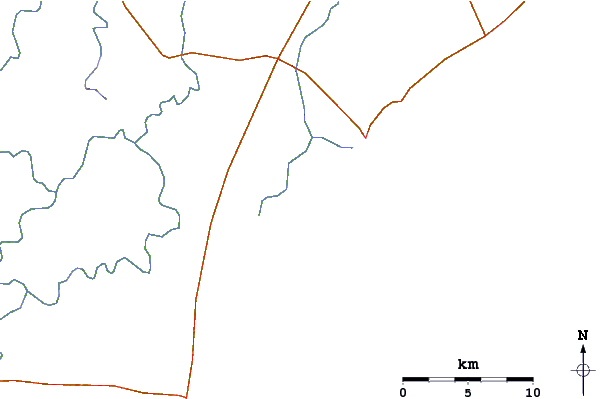 Carreteras y ríos cerca de Barre del Chuy