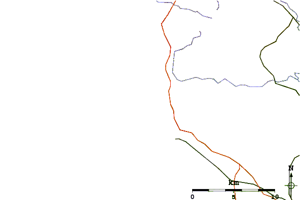 Carreteras y ríos cerca de Baubigny