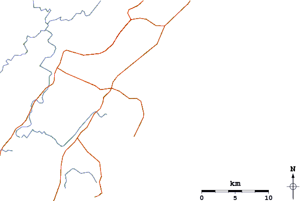 Carreteras y ríos cerca de Bawley Point
