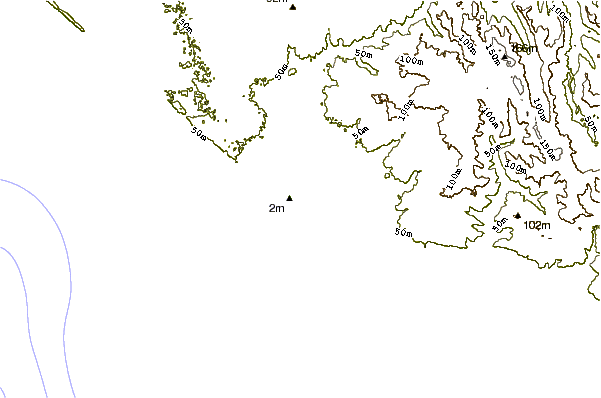 Costa alrededor de Bay of Martyrs