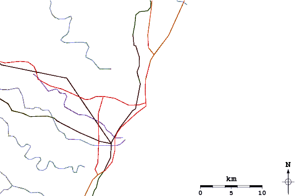 Carreteras y ríos cerca de Bay of Plenty
