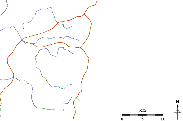 Carreteras y ríos cerca de Bears Beach