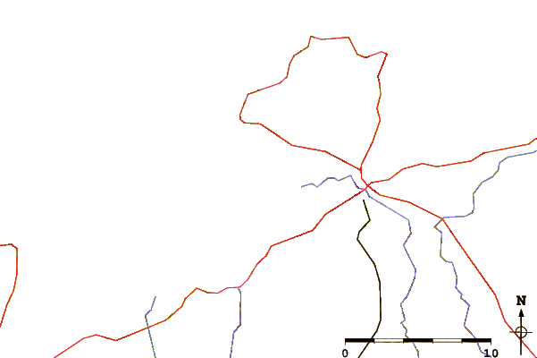 Carreteras y ríos cerca de Beg Leguer