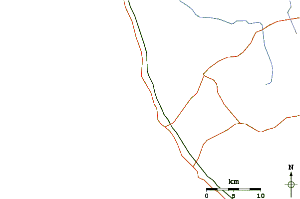Carreteras y ríos cerca de Bennys (Hikkaduwa)