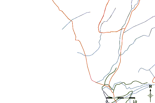 Carreteras y ríos cerca de Bermejo