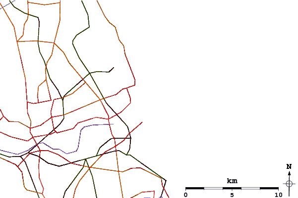 Carreteras y ríos cerca de Black Middens