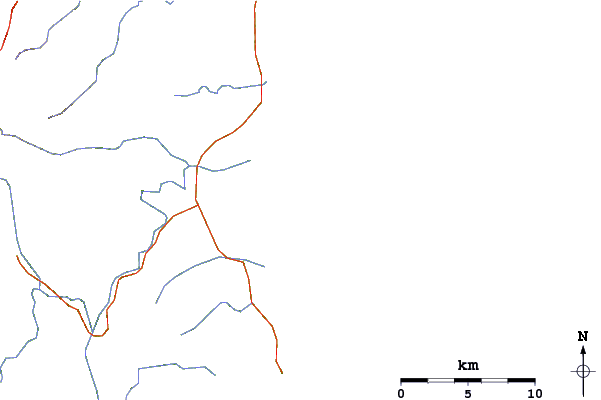 Carreteras y ríos cerca de Blackfellows Point