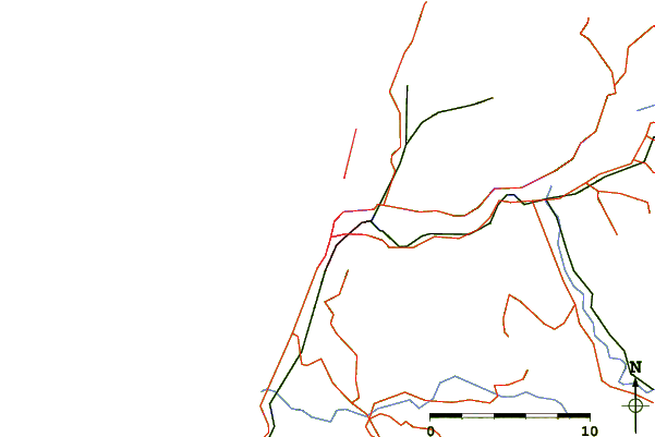 Carreteras y ríos cerca de Blaketown Wedge