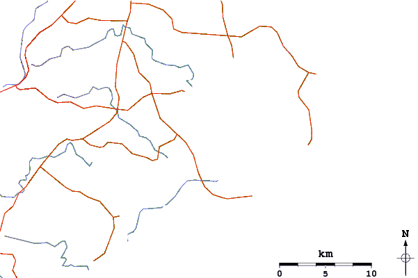 Carreteras y ríos cerca de Blenheim Beach
