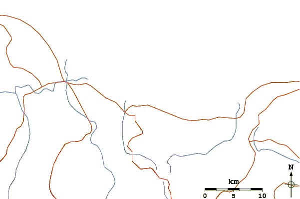 Carreteras y ríos cerca de Boca de Yasica