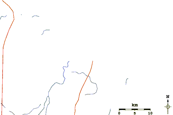 Carreteras y ríos cerca de Boca do Poco