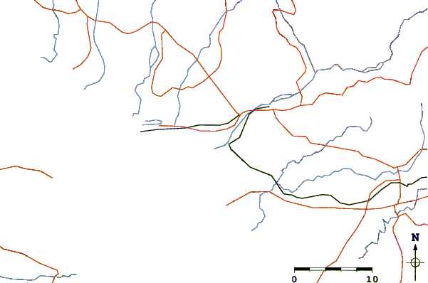 Carreteras y ríos cerca de Boca Barranca