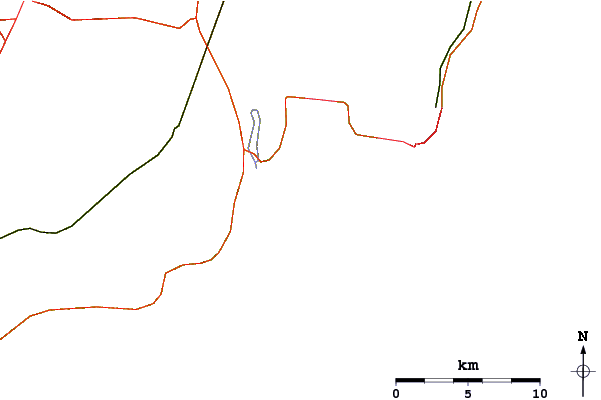 Carreteras y ríos cerca de Bonnet Point