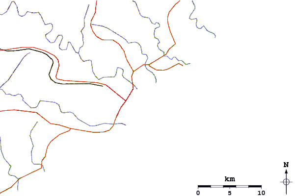 Carreteras y ríos cerca de Bonza Bay