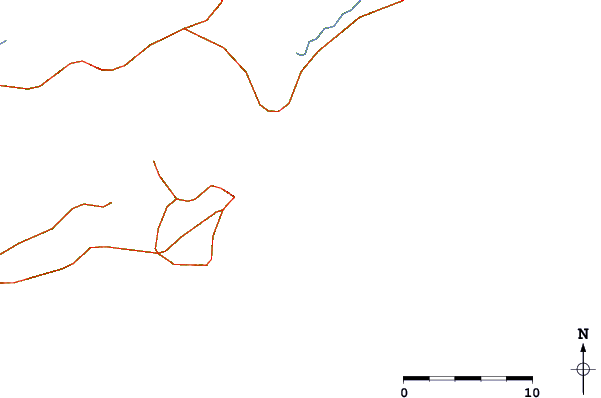 Carreteras y ríos cerca de Box Beach