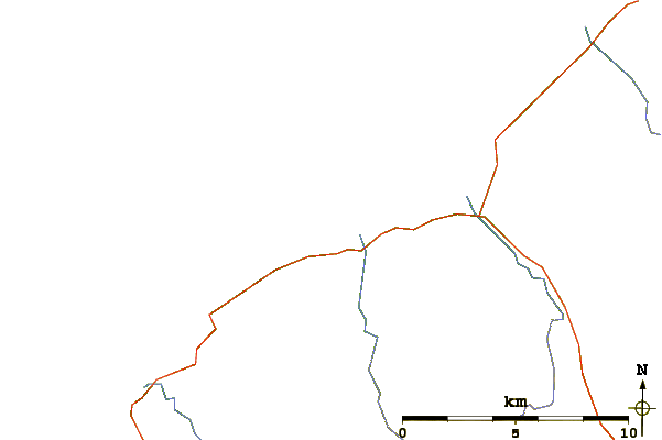 Carreteras y ríos cerca de Bragar (Lewis)