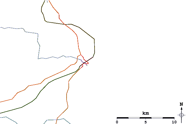 Carreteras y ríos cerca de Bridlington