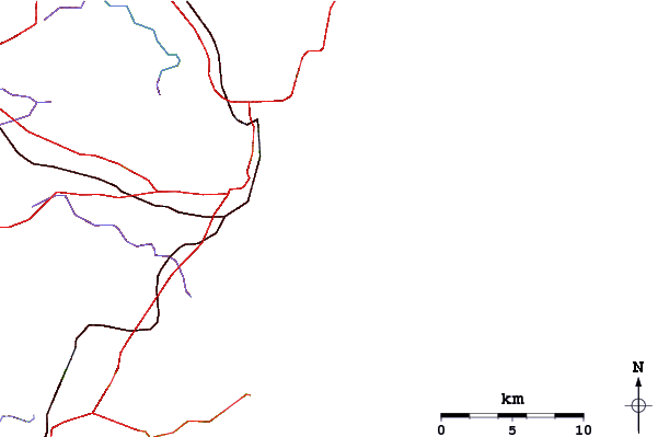 Carreteras y ríos cerca de Bronte Reef or Bunnies