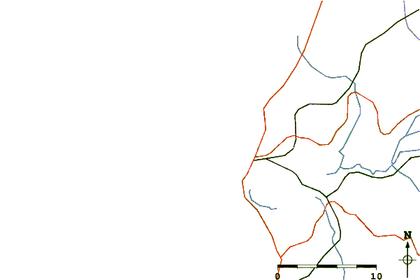Carreteras y ríos cerca de Figueira da Foz - Buarcos
