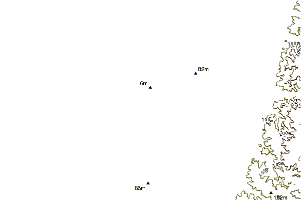 Costa alrededor de Bunbury Bay