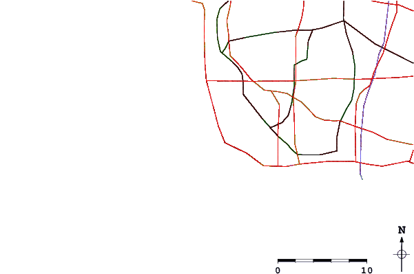 Carreteras y ríos cerca de Burnout