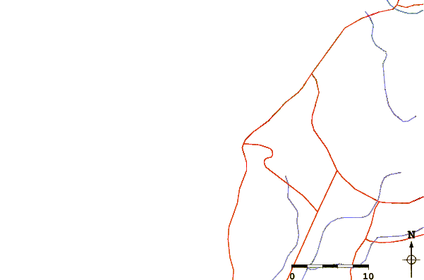 Carreteras y ríos cerca de Cabo Blanquillo