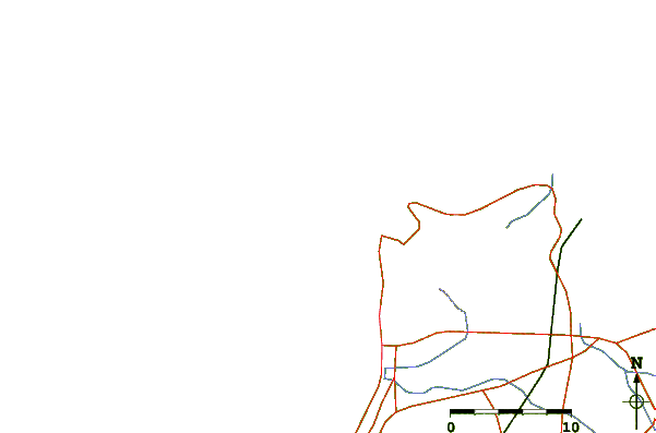 Carreteras y ríos cerca de Cabo de la Vela