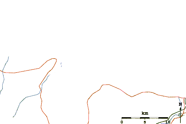 Carreteras y ríos cerca de Cabo Lastres