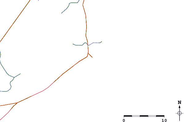 Carreteras y ríos cerca de Cabo Polonio