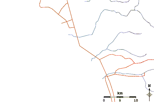 Carreteras y ríos cerca de Cabo San Quintin