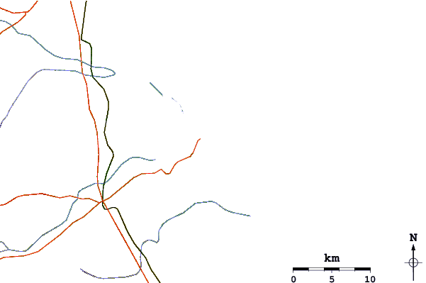 Carreteras y ríos cerca de Cachimbinha