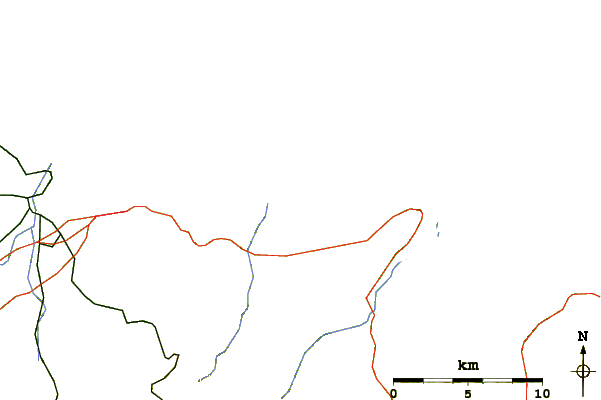 Carreteras y ríos cerca de Cala De Meron