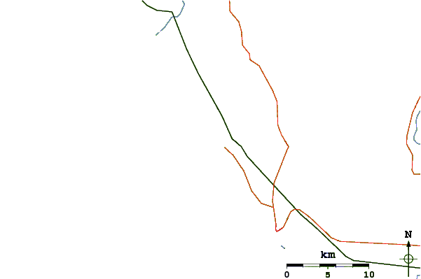 Carreteras y ríos cerca de Camaron Beach