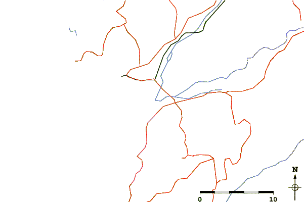 Carreteras y ríos cerca de Campo dell Oro