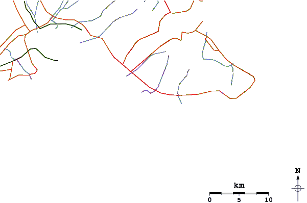 Carreteras y ríos cerca de Canoes