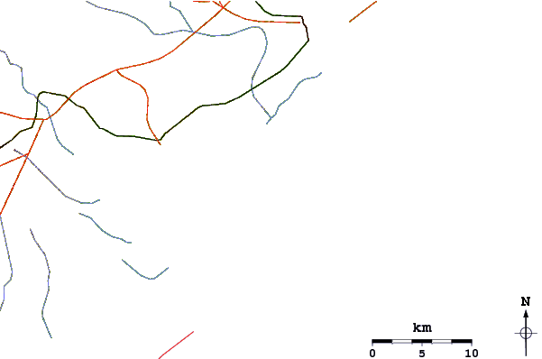 Carreteras y ríos cerca de Canto de Sarney