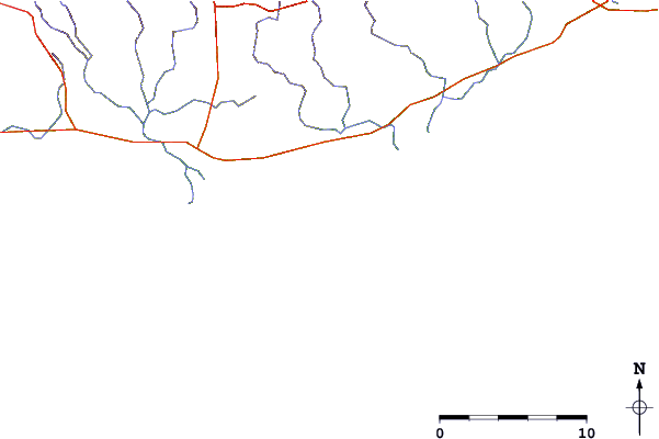 Carreteras y ríos cerca de Cape Kersaint