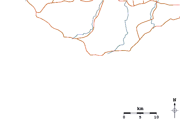 Carreteras y ríos cerca de Cape Three Points