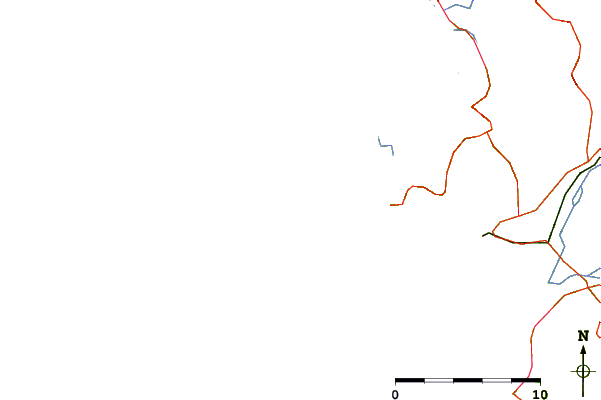 Carreteras y ríos cerca de Capo di Feno