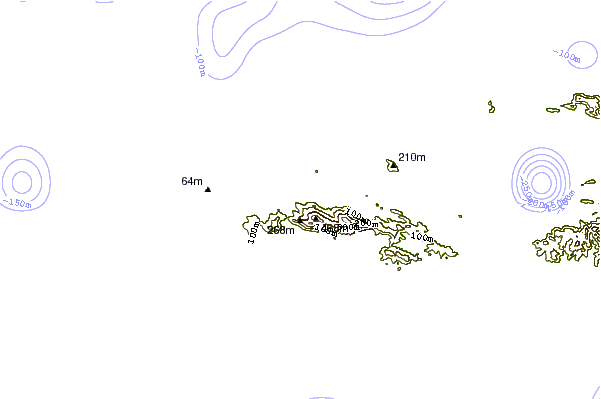 Costa alrededor de Caret Bay