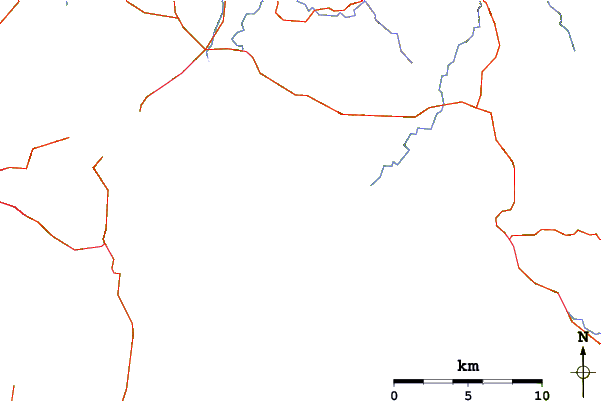 Carreteras y ríos cerca de Carlton Rivermouth