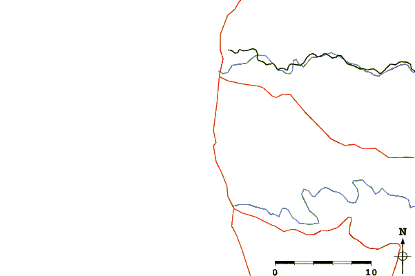 Carreteras y ríos cerca de Caspar Creek