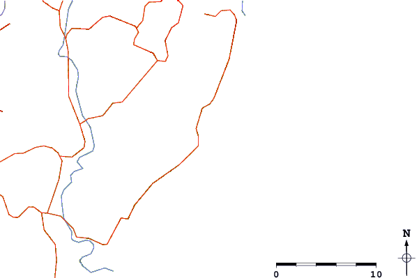 Carreteras y ríos cerca de Castlepoint Beach