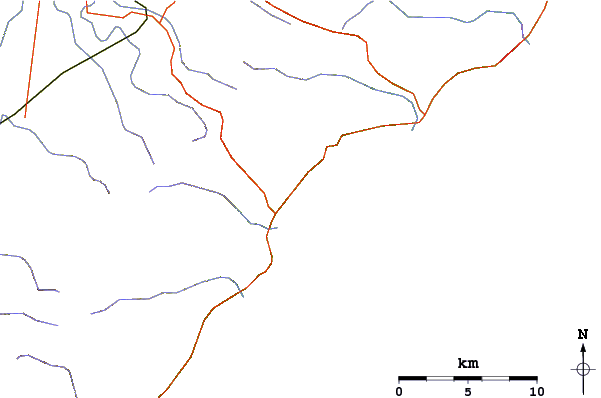 Carreteras y ríos cerca de Cathedral Rock
