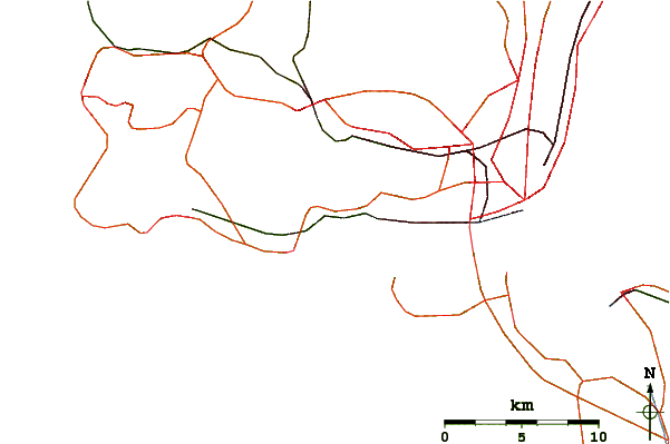 Carreteras y ríos cerca de Caxias