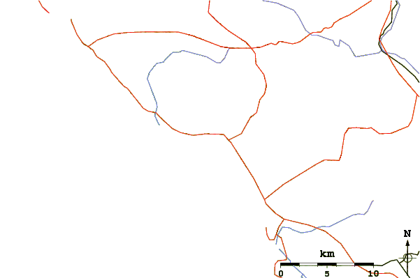 Carreteras y ríos cerca de Cayucos Pier