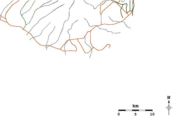 Carreteras y ríos cerca de Centers